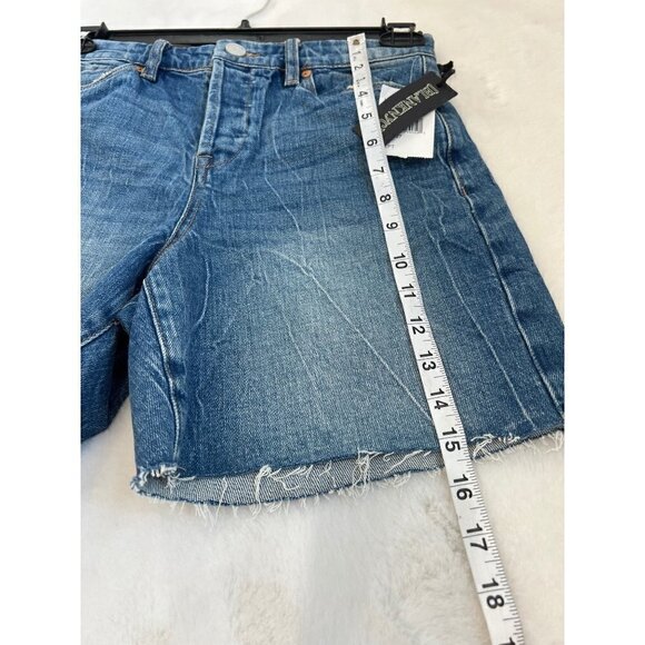 NWT BLANKNYC Size 27 Button Fly Raw Hem Long Denim Shorts MSRP $78 - Picture 5 of 10